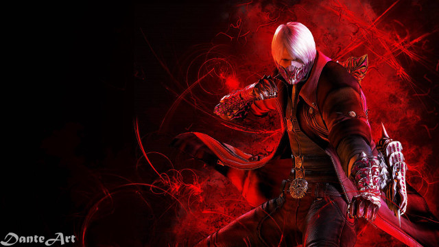 Man sword red background swirls free wallpaper - medium preview image