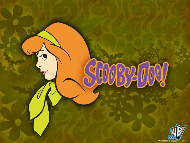 Cartoon girl green scarf green free wallpaper - medium preview image
