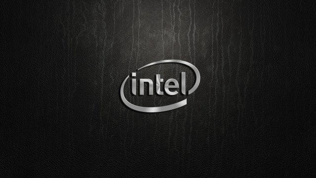 Black silver logo intel circle free wallpaper - medium preview image