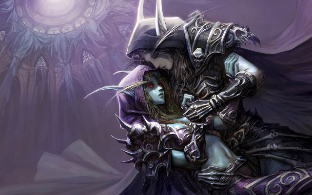 Woman demon hug darkroom fantasy free wallpaper - medium preview image