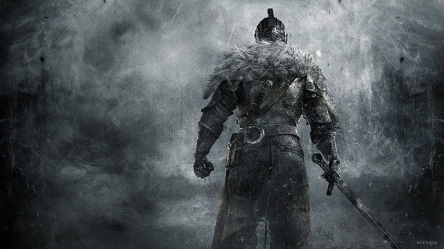Man black white sword dark #3 free wallpaper - medium preview image