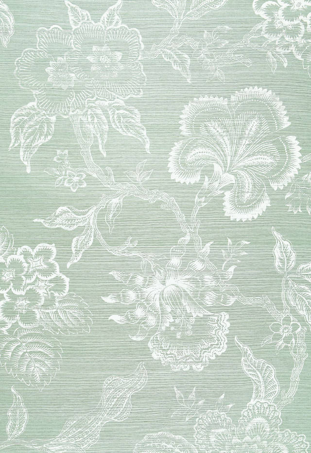 Green white floral wallpaper white #2 free wallpaper - medium preview image