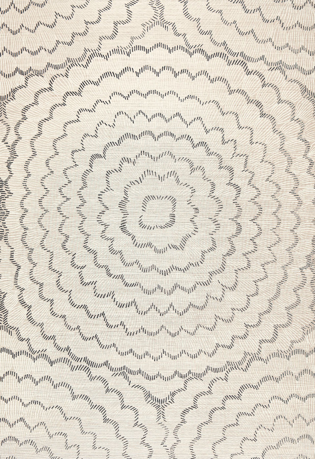 White rug circular design black free wallpaper - medium preview image