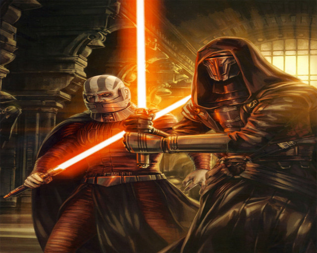 Dark room lightsabers sword painting free wallpaper - medium preview image