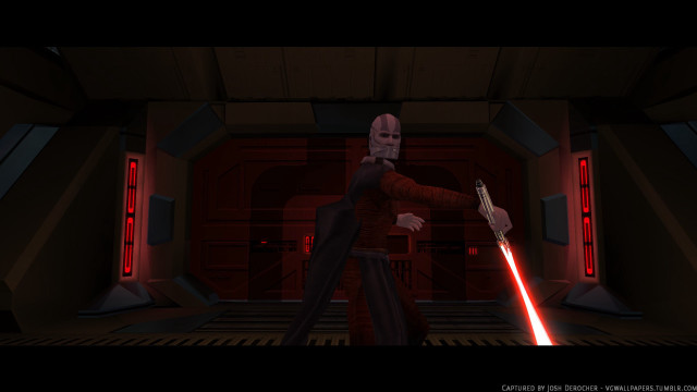 Man red suit light saber free wallpaper - medium preview image
