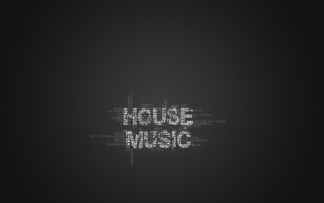 Black background house music white free wallpaper - medium preview image