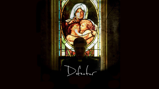 Man standing stained glass window free wallpaper - medium preview image