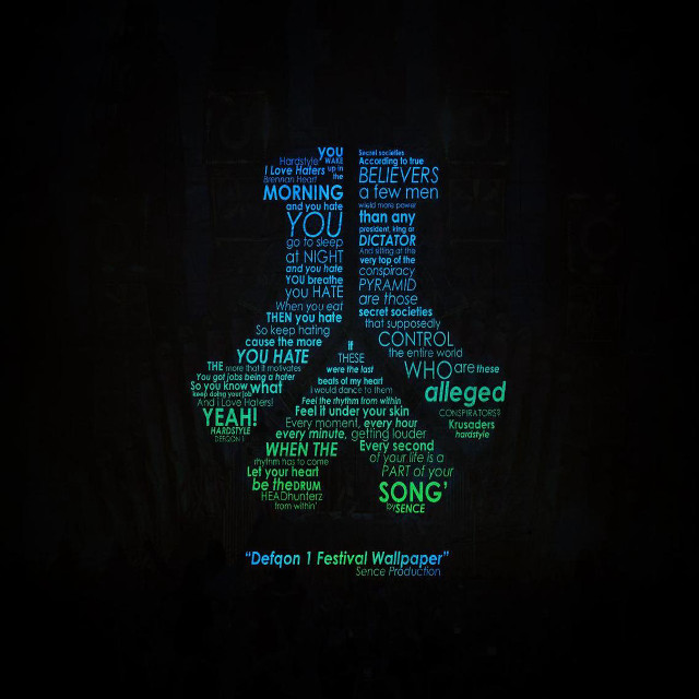 Lit up sign words dark free wallpaper - medium preview image