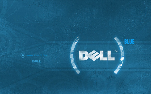 Blue background dell logo blue free wallpaper - medium preview image
