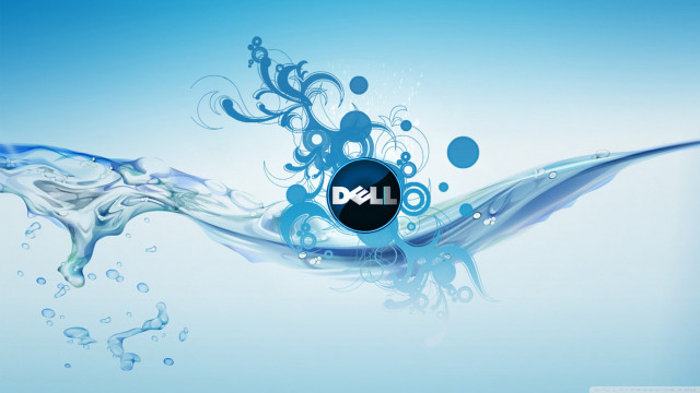 Dell logo blue background water free wallpaper - medium preview image