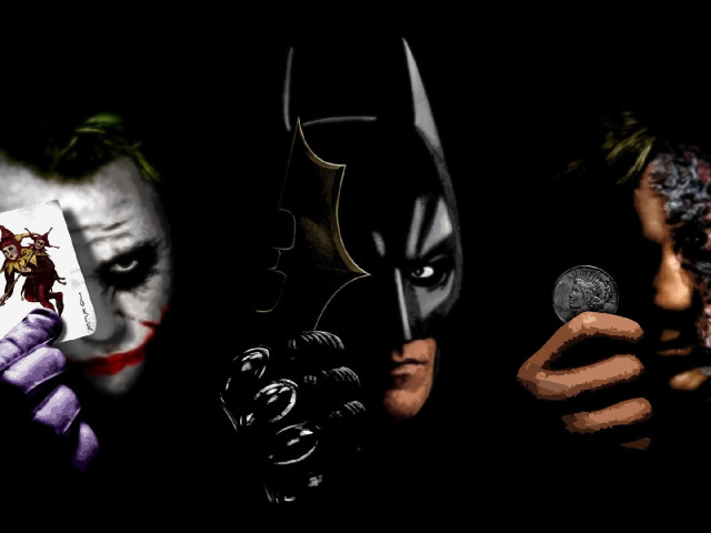 Clown makeup men holding cards free wallpaper - medium preview image