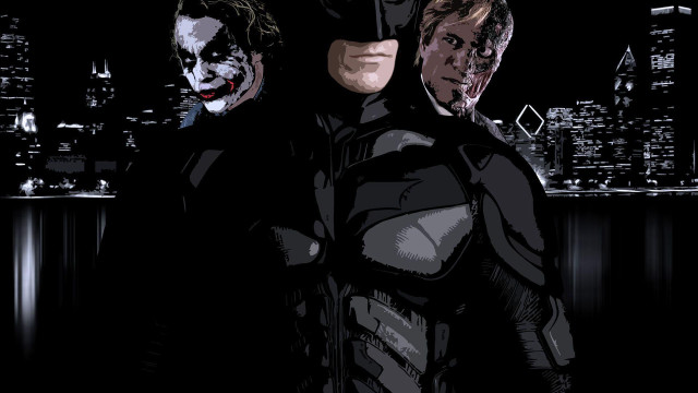 Batman joker group city night free wallpaper - medium preview image