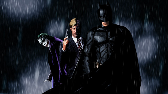Man suit batman costume rain free wallpaper - medium preview image