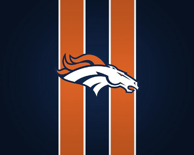 Denver football logo striped background free wallpaper - medium preview image