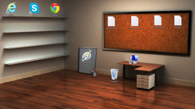 Virtual youtuber room desk shelf free wallpaper - medium preview image