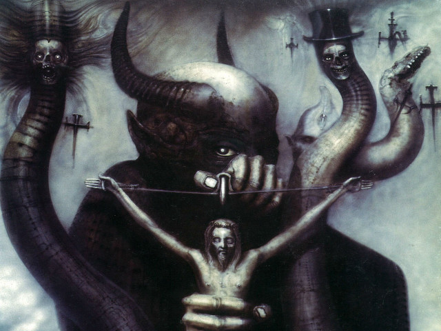 Demon woman surrounding creatures gothic free wallpaper - medium preview image