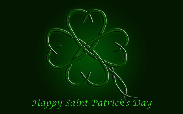 Green shamrock happy saint patricks free wallpaper - medium preview image