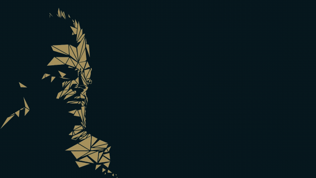 Bearded man graphic style triangles free wallpaper - medium preview image