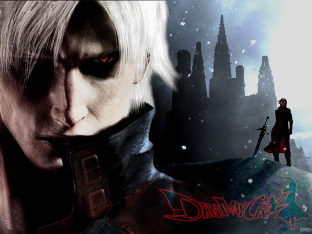 Man white hair red eye free wallpaper - medium preview image