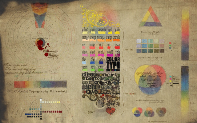Colorful writing paper artwork free wallpaper - medium preview image