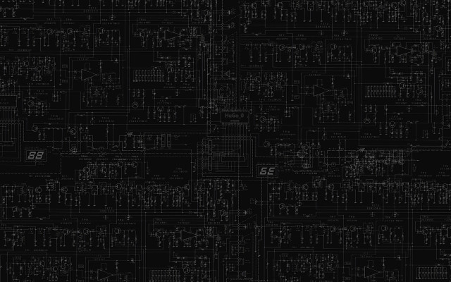 Black white circuit board pattern free wallpaper - medium preview image