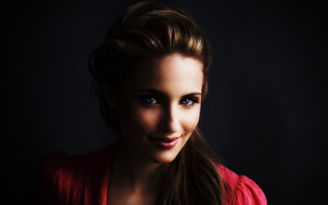 Woman ponytail smiling camera black free wallpaper - medium preview image
