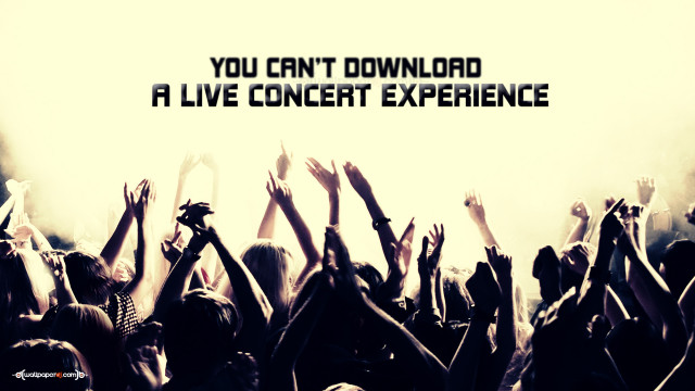 Crowd hands up quote above free wallpaper - medium preview image