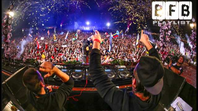 Dj mixing concert crowd confetti free wallpaper - medium preview image