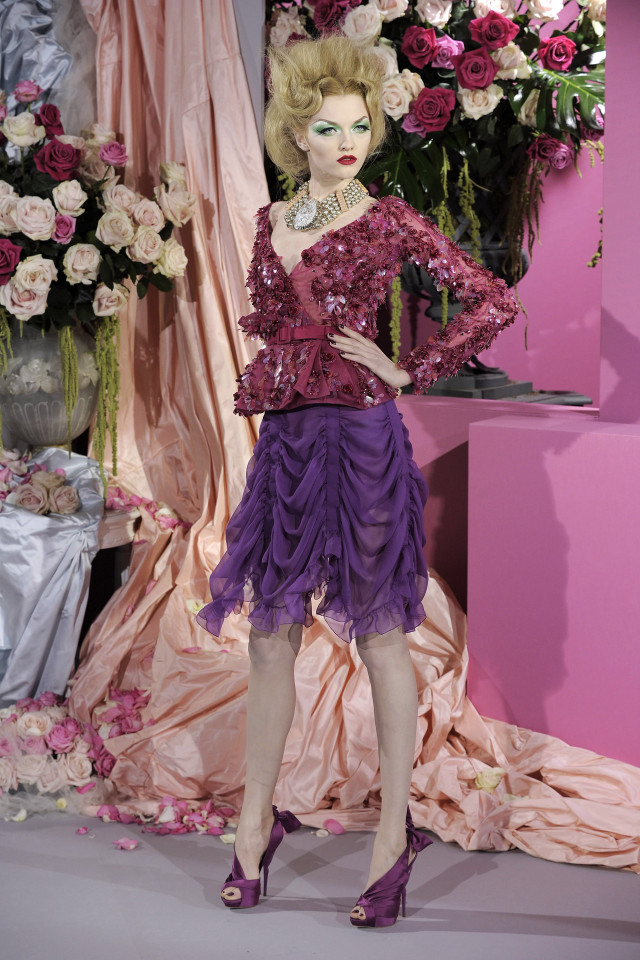 Woman purple dress heels flower free wallpaper - medium preview image
