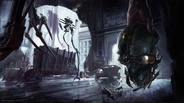 Man gas mask city street #5 free wallpaper - medium preview image