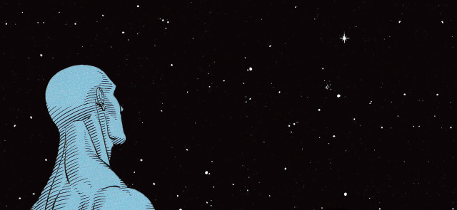 Blue alien night sky stars #3 free wallpaper - medium preview image