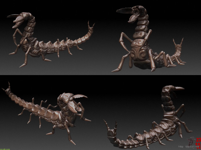 Scorpion bronze sculpture armor claws free wallpaper - medium preview image