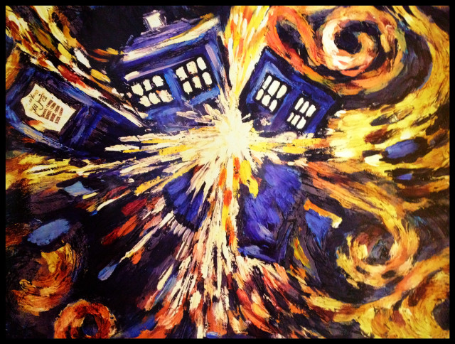 Tardish firework fire doctor center free wallpaper - medium preview image