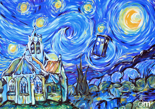 Church starry sky clock tower free wallpaper - medium preview image