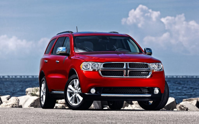 Red dodge suv beach ocean free wallpaper - medium preview image