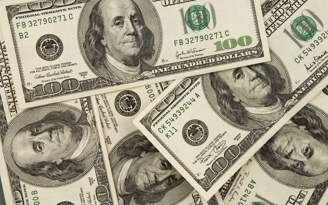 Twenty dollar bills tabletop pen free wallpaper - medium preview image