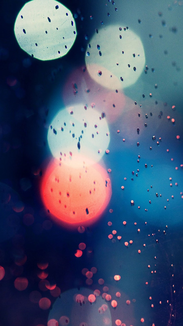 Blurry raindrops window streetlight trafficlights #2 free wallpaper - medium preview image