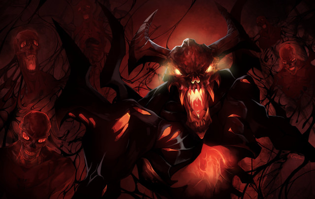 Demonic demon glowing face demonic free wallpaper - medium preview image