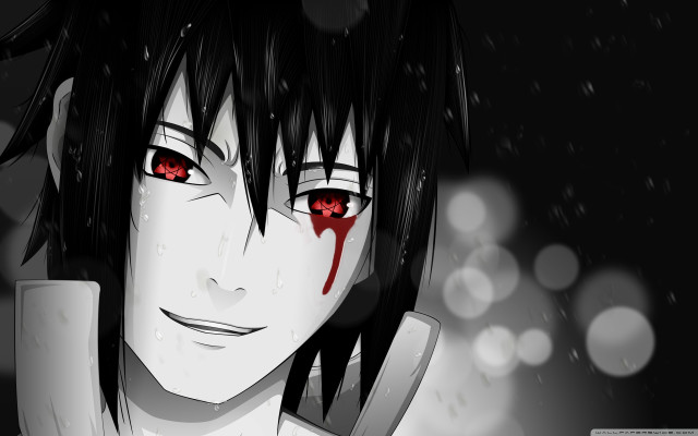 Red eyed man bloody face free wallpaper - medium preview image