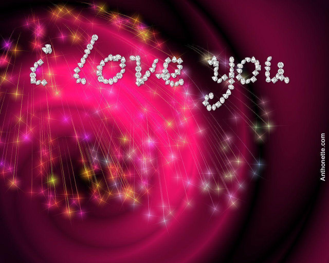 Pink sparkly heart love shimmer free wallpaper - medium preview image