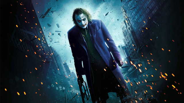 Man purple coat gun city free wallpaper - medium preview image
