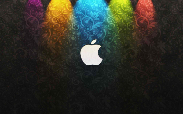 Colorful apple logo wallpaper pattern free wallpaper - medium preview image