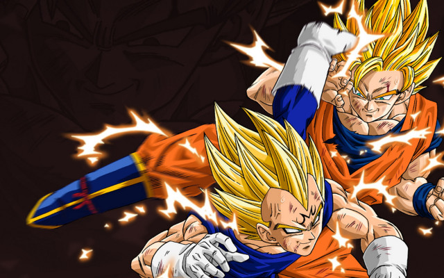 Dragon ball characters fighting dark free wallpaper - medium preview image