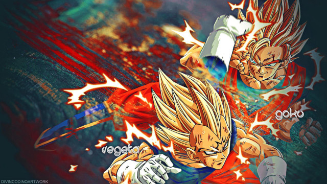 Dragon gohan fight dark red free wallpaper - medium preview image