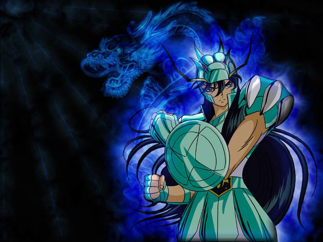Cartoon character dragon back blue free wallpaper - medium preview image