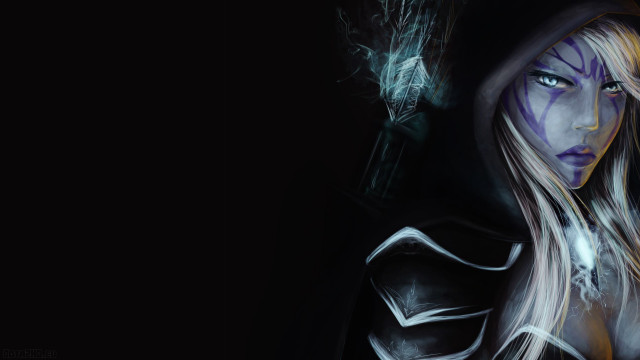 Woman long hair hoodie dark free wallpaper - medium preview image