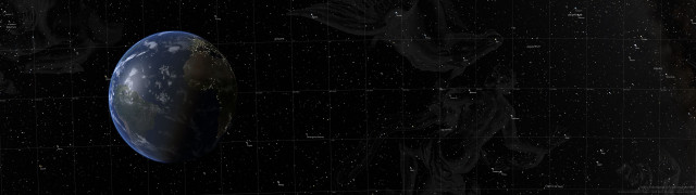 Planet space stars lines earth free wallpaper - medium preview image