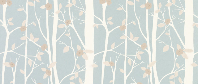 Tree pattern blue background white free wallpaper - medium preview image