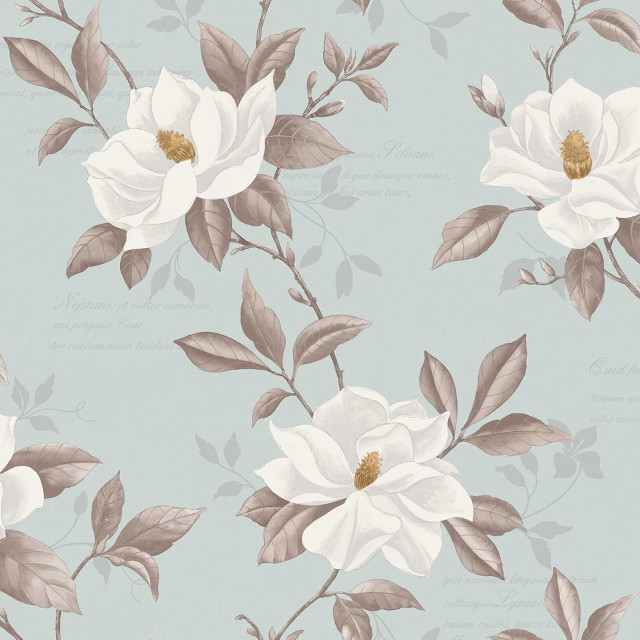 White flower blue background gold free wallpaper - medium preview image