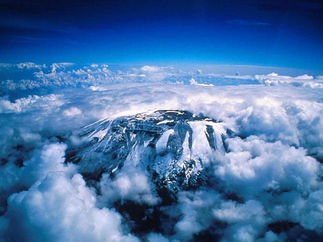Snowy mountain clouds blue sky #3 free wallpaper - medium preview image